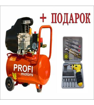 Компрессор PROFI MOTORS 50 PRO (50 л, 1,8 кВт)